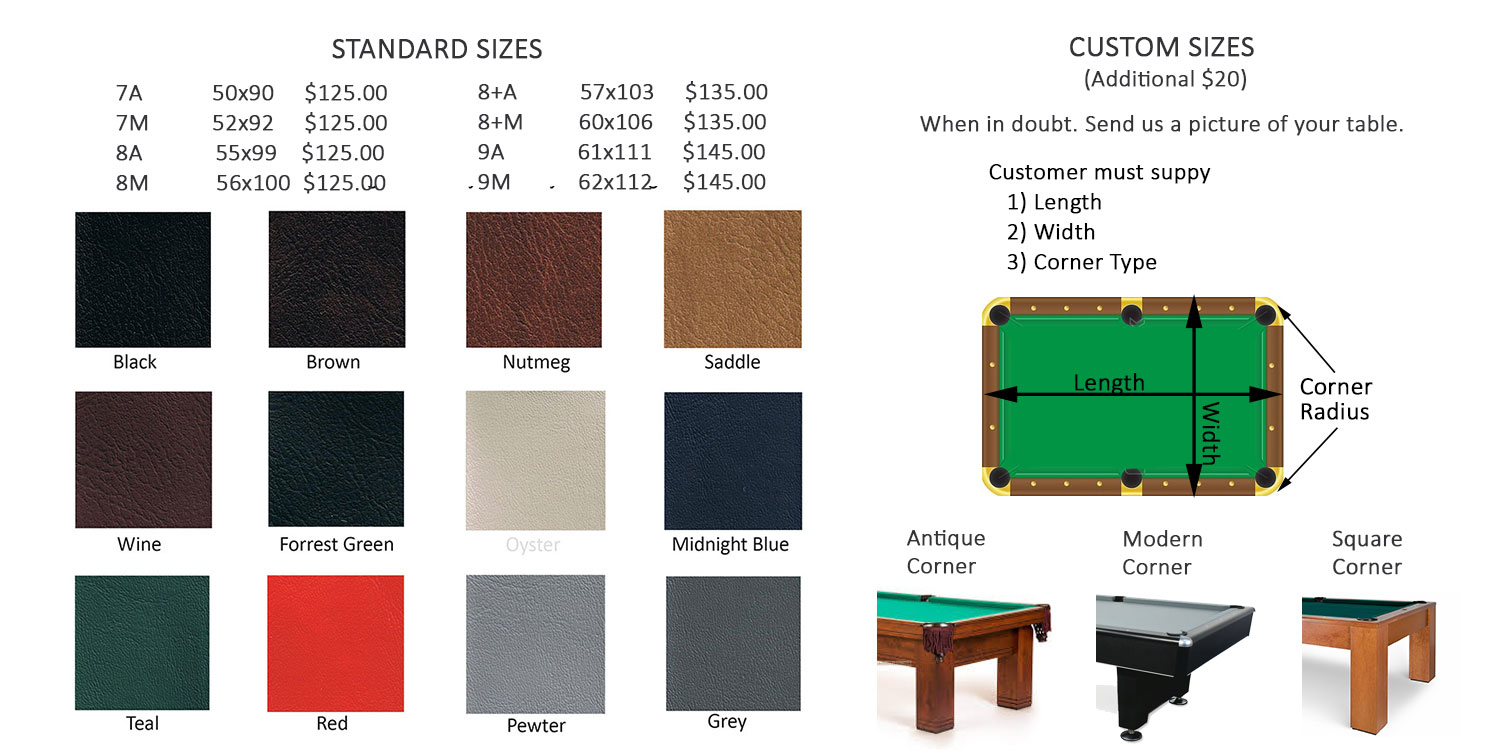 Custom Fitted Pool Table Cover U S A