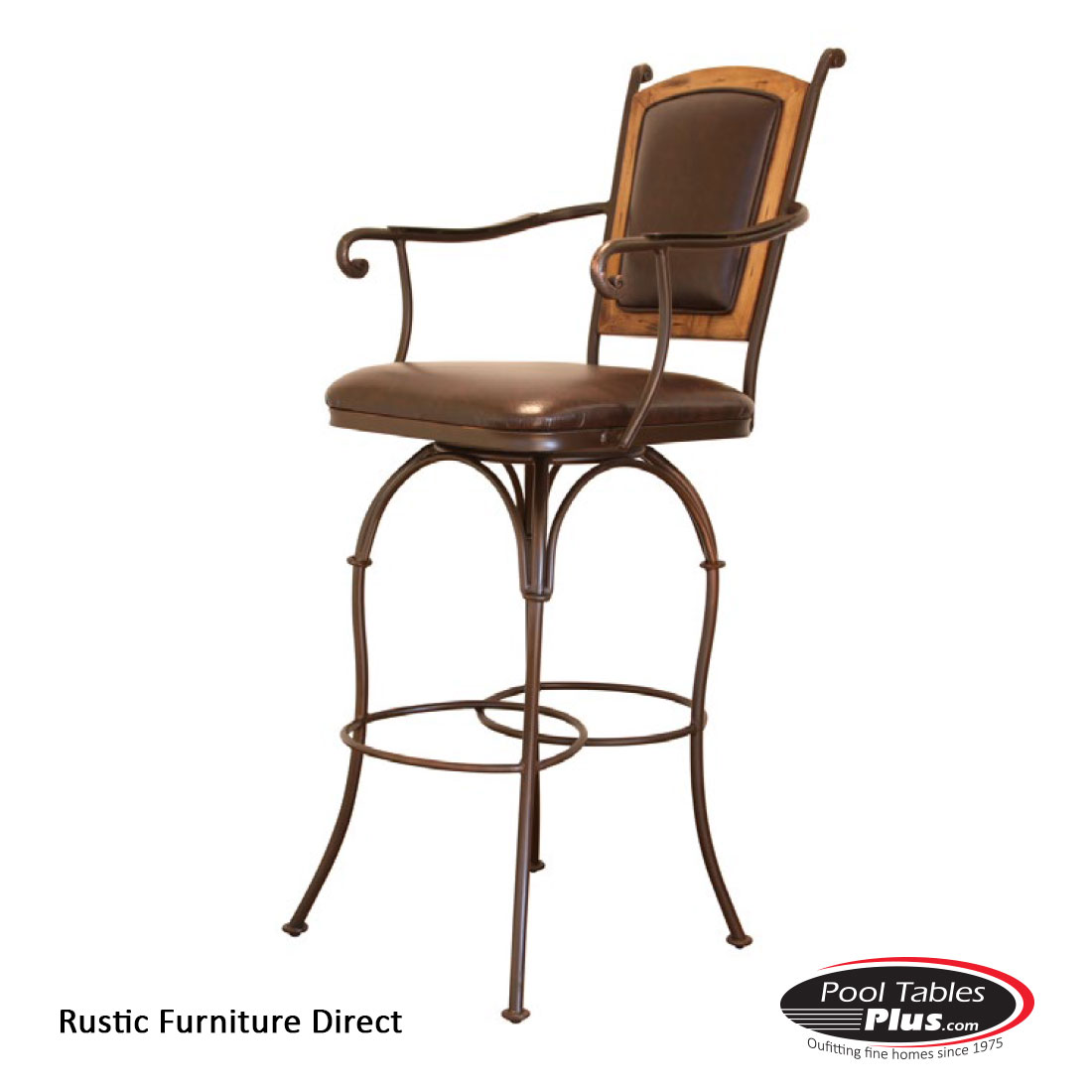 Rustic Swivel D91Arm Barstool