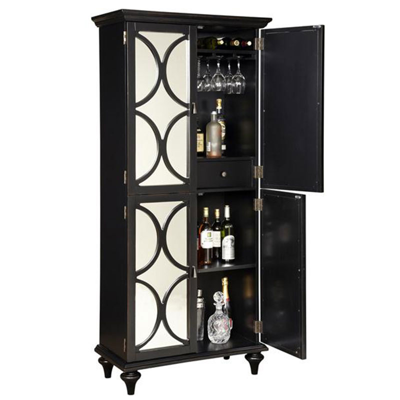 Mirrored Tall Wine Cabinet - Mirrored Drawer Wine Cabinet Mirrored Tall Wine Cabinet - Mirrored Drawer Wine Cabinet