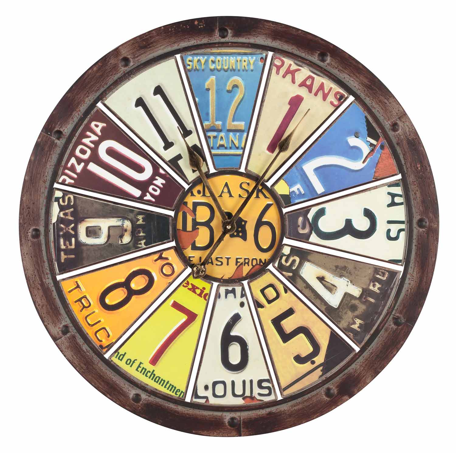 License Plate Wall Clock