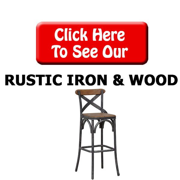 Rustic Iron/Wood Bar Stools