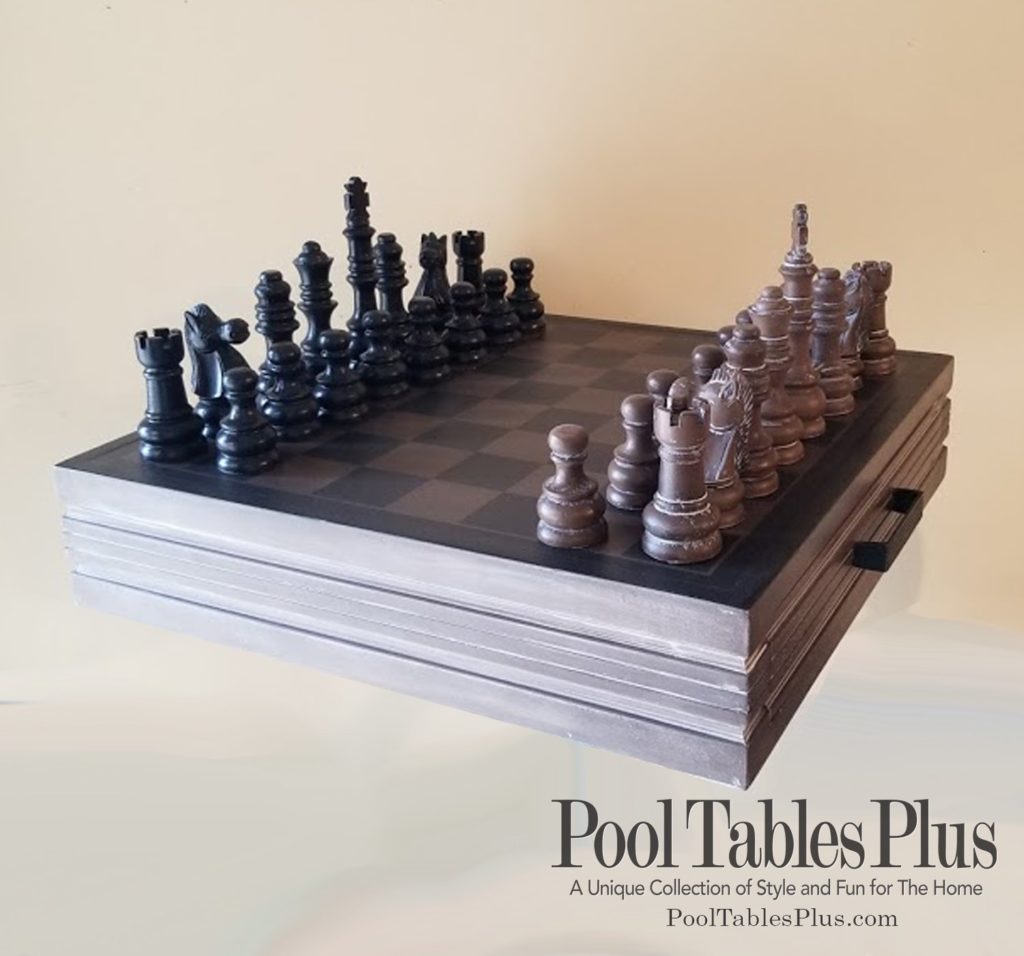 Table Top Chess Set with Drawers