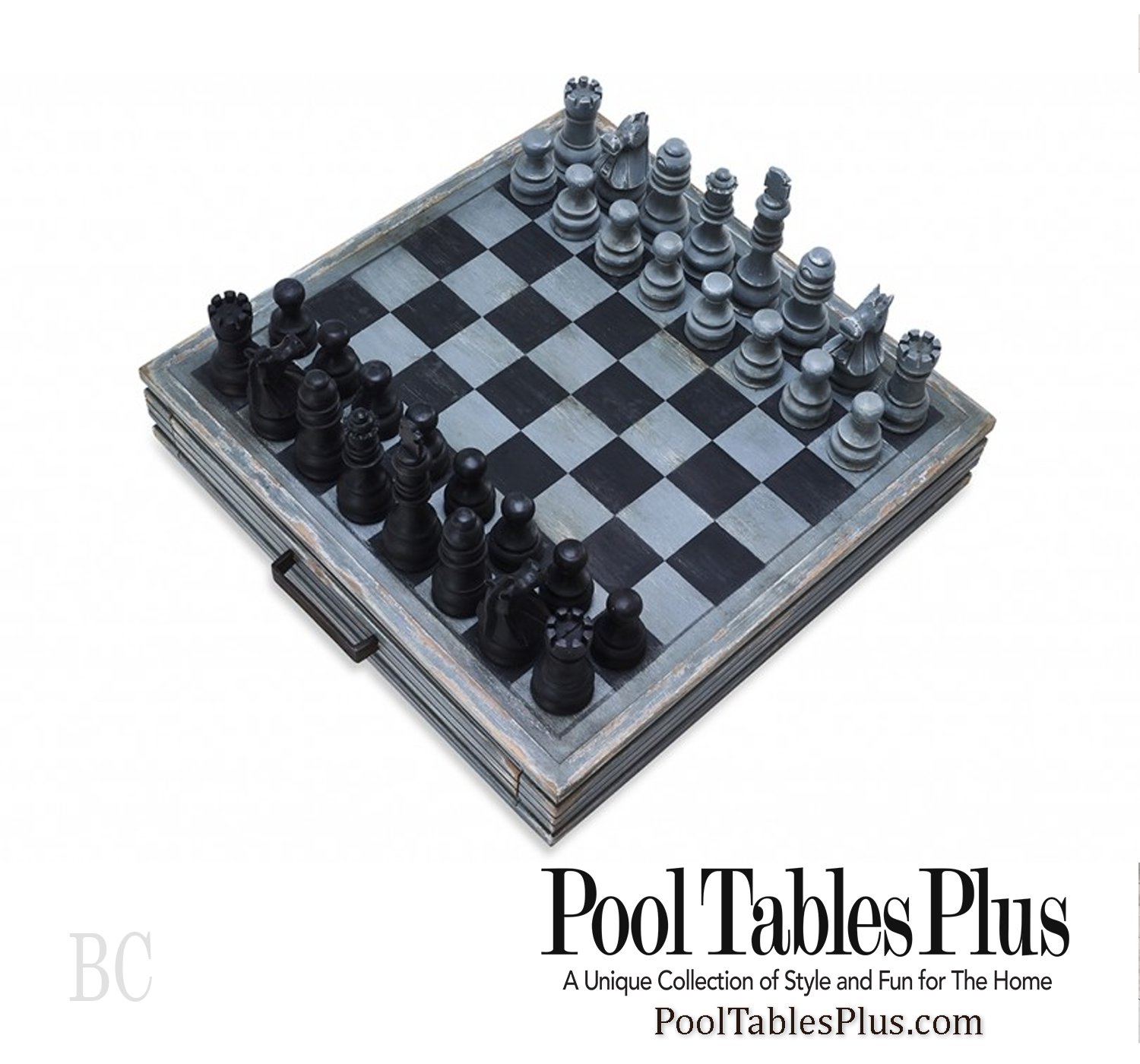 Table Top Chess Set with Drawers