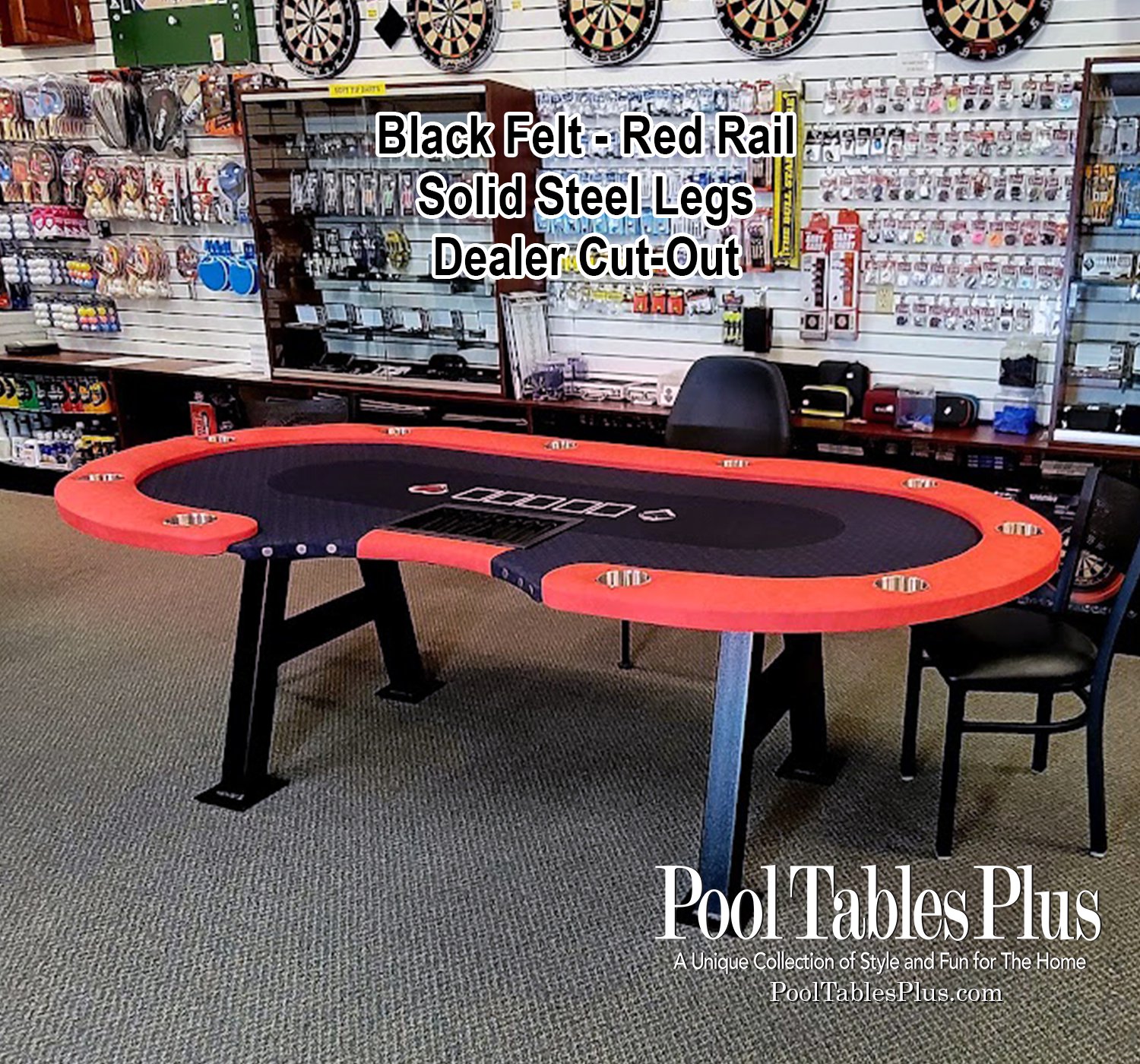 Pro Poker Table Steel Legs