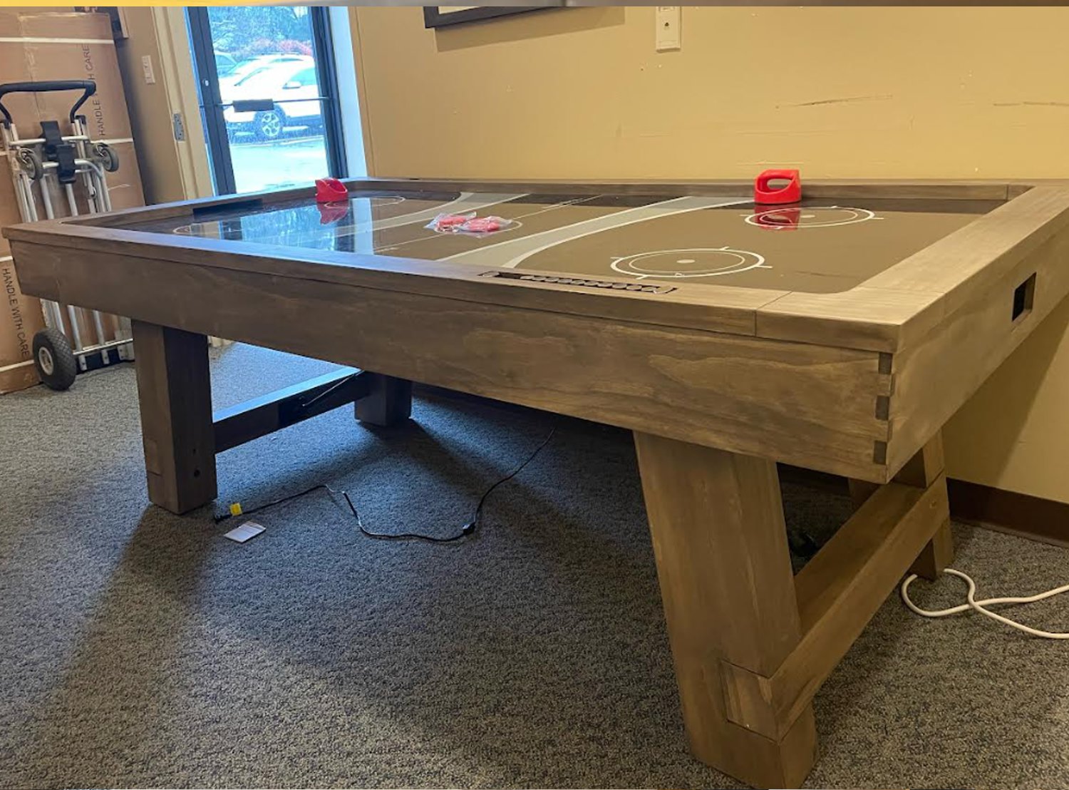 Rustic Elm Air Hockey