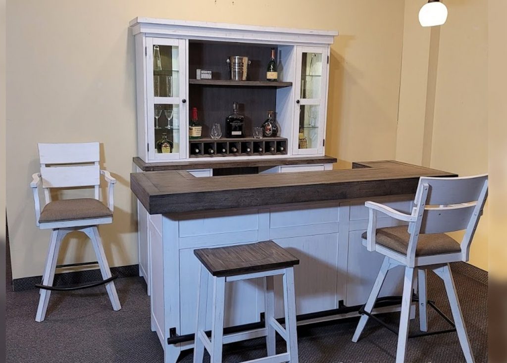 Front Bar, Back Bar and Stools